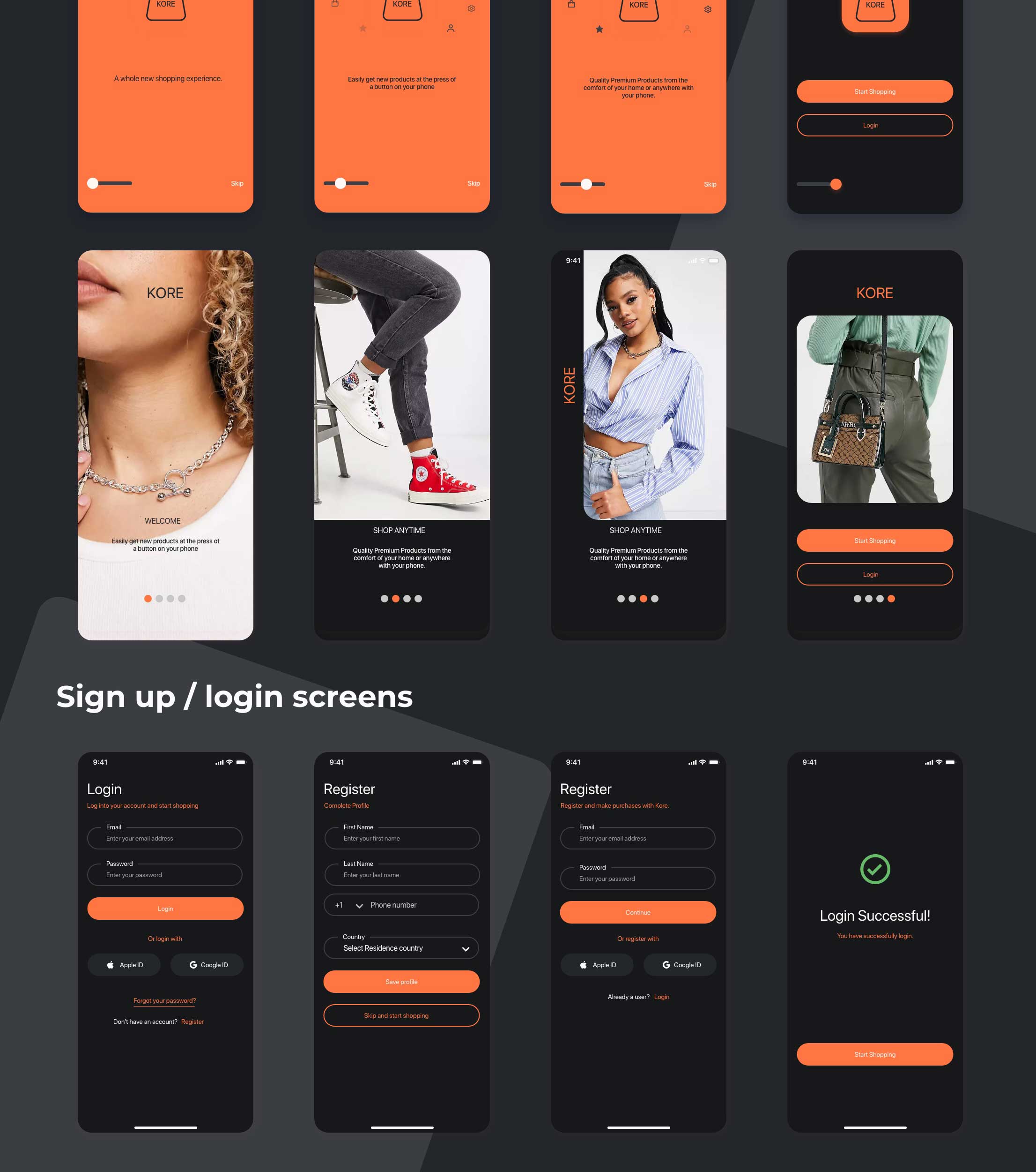 kore_app_ui_kit dark theme b