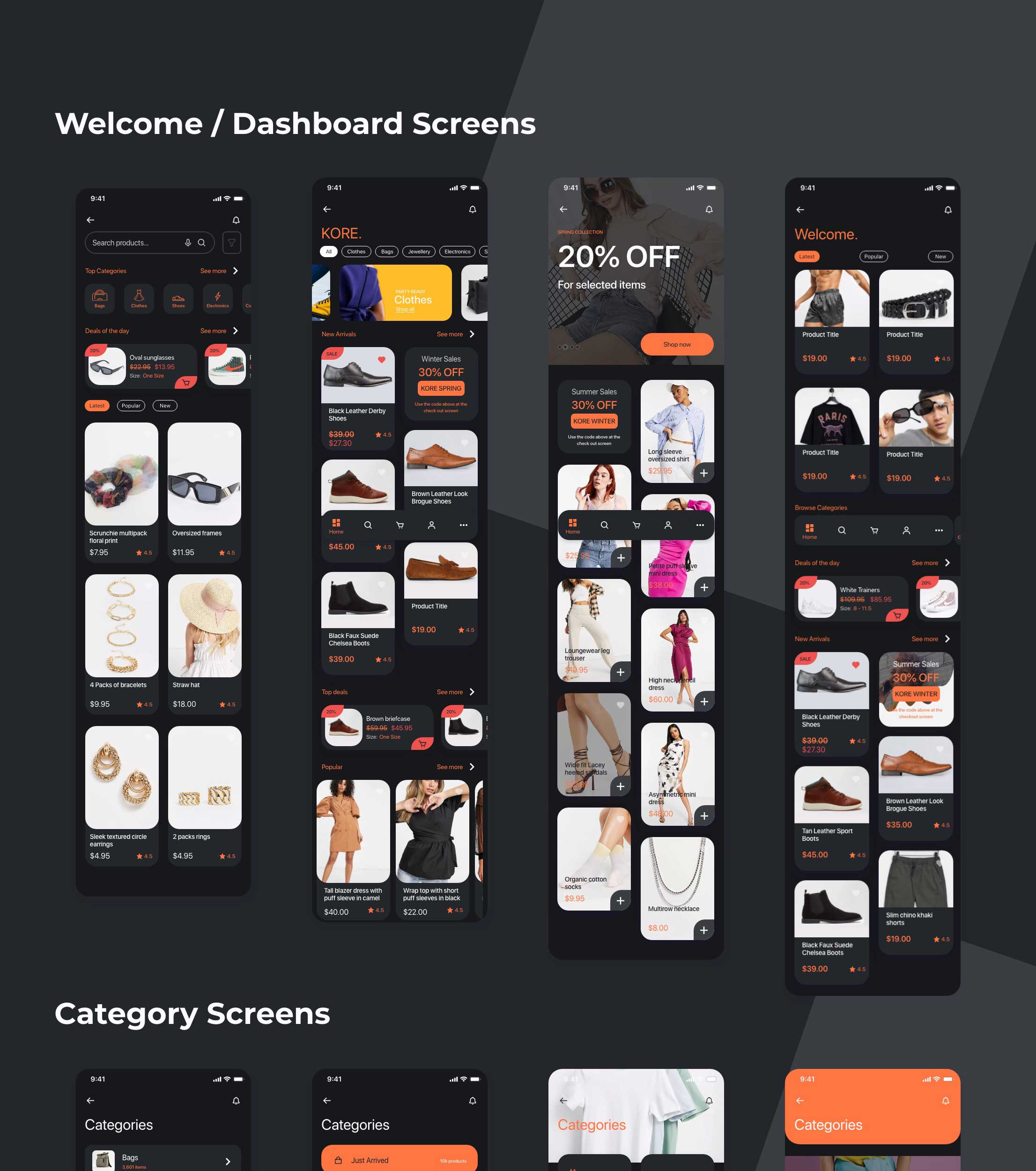 kore_app_ui_kit dark theme c