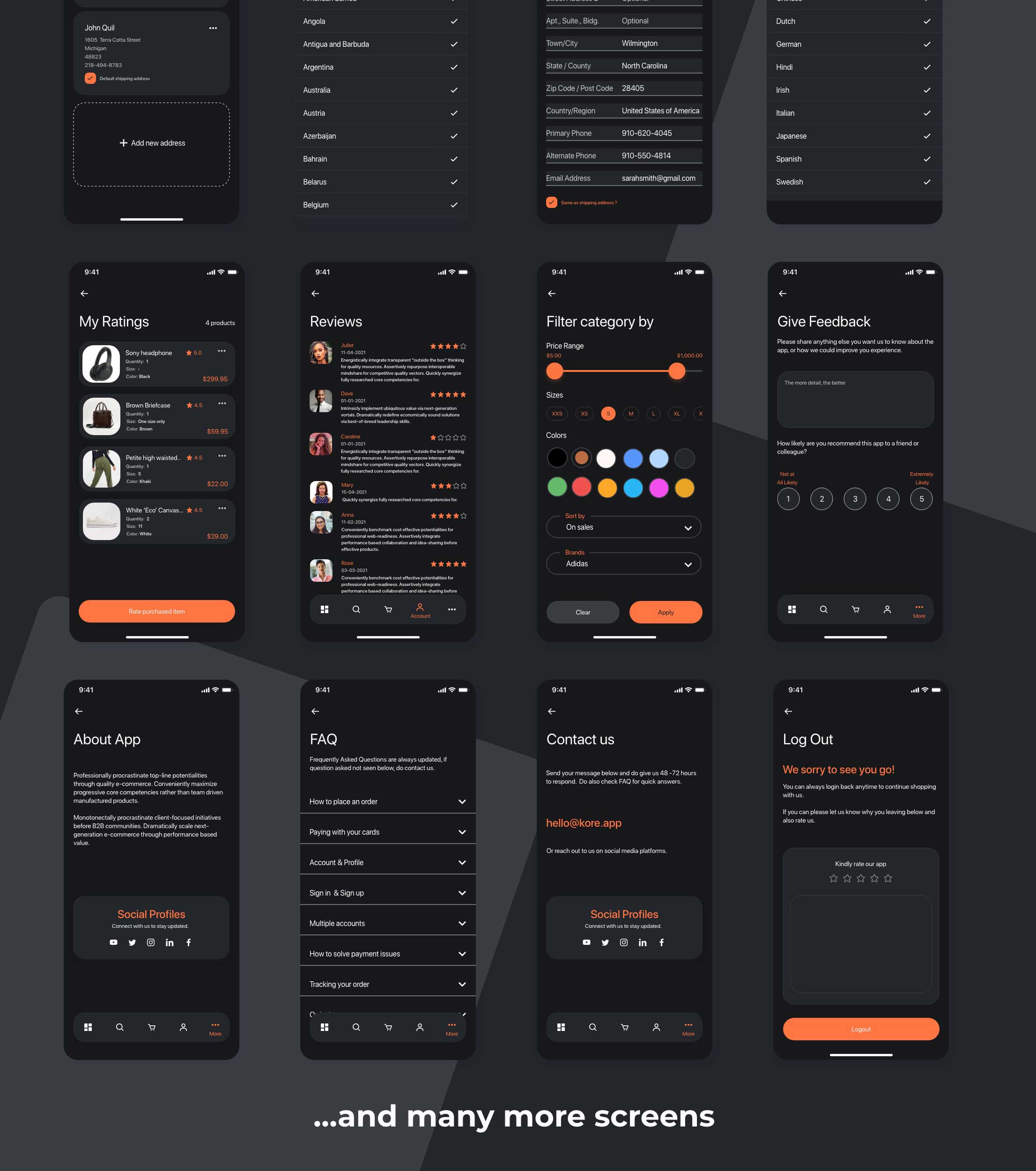 kore_app_ui_kit dark theme h